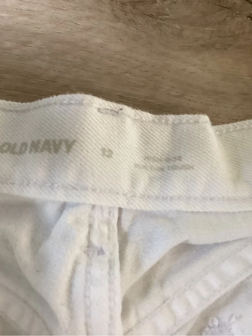 Old Navy White Denim Frayed-Hem Kids Shorts